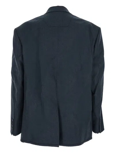 Juunj Juun.j Double-breasted Wool Blazer In Blue