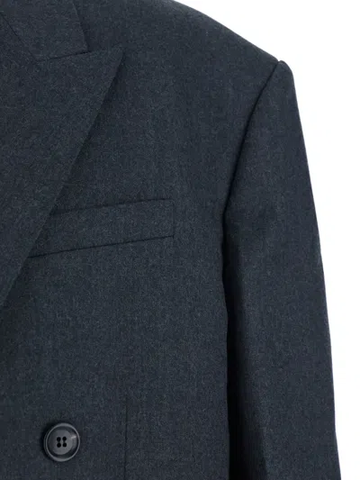 Juunj Juun.j Double-breasted Wool Blazer In Blue