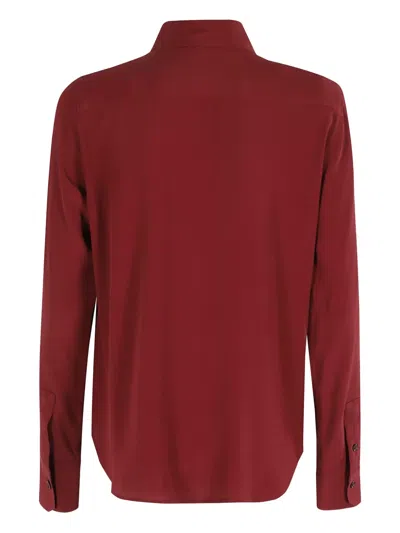 Seventy Bordeaux Long-sleeved Shirt With Regular Collar In Red