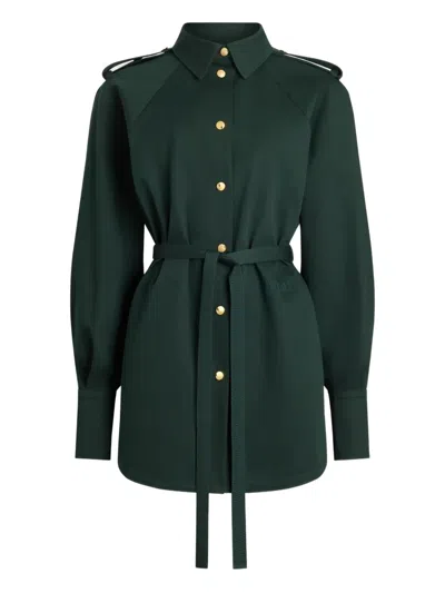 Patou Sailor Mini Dress In Green
