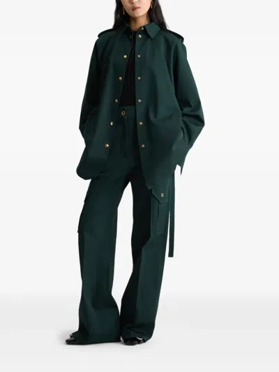 Patou Sailor Mini Dress In Green