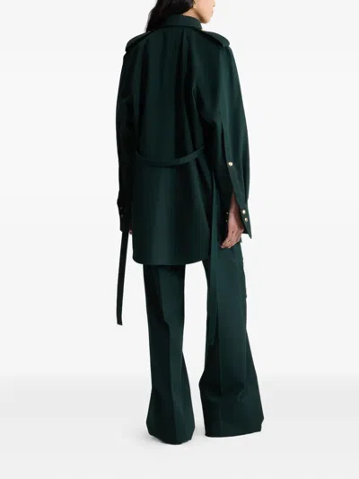 Patou Sailor Mini Dress In Green