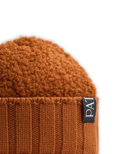 仿羔皮呢罗纹套头帽