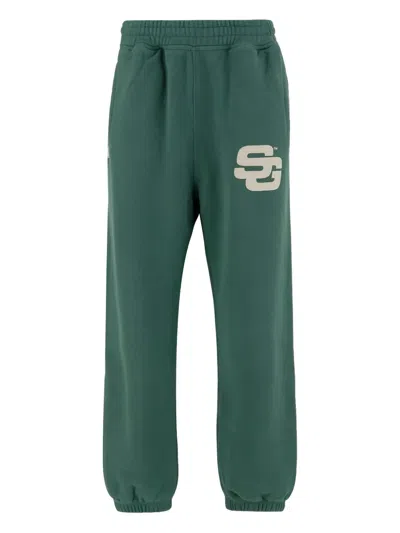 Summer Games Logo-embellished Elasticated-waist Track Pants In Green