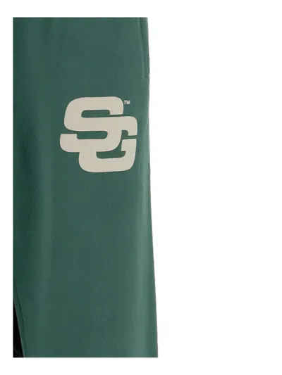 Summer Games Logo-embellished Elasticated-waist Track Pants In Green