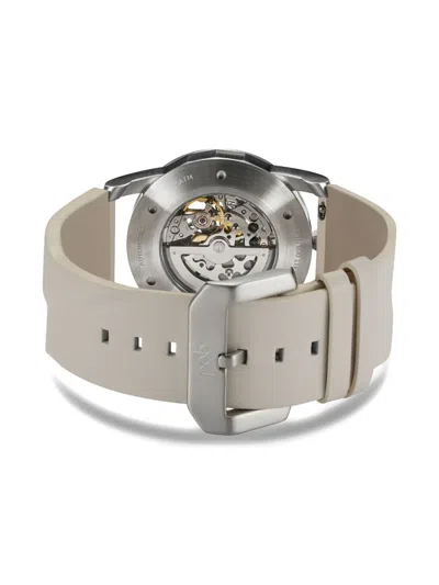 Fob Paris Oblivion Leather Automatic 40mm In Silver