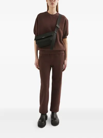 Jil Sander Cotton Terry T-shirt In Brown