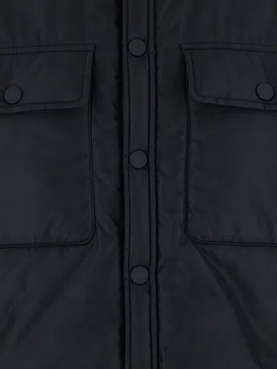 Dsquared2 Black Jacket With Classic Collar And Logo Print On The Rear In Tech Fabric Man In Black