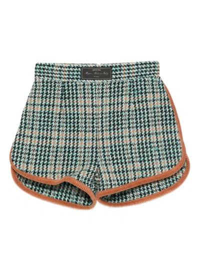千鸟格纹图案短裤