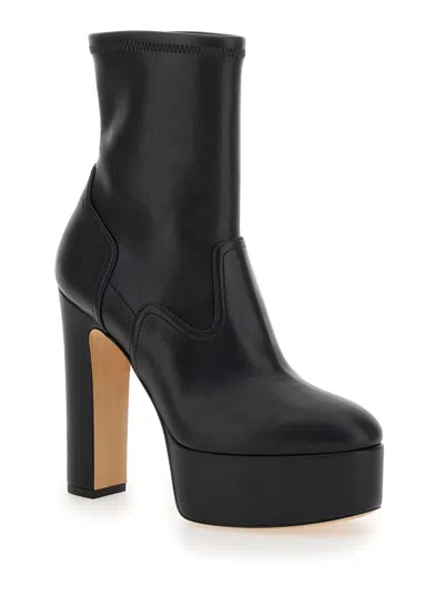 Casadei Patty Platform Boots In Black