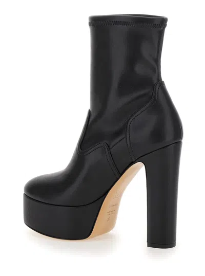 Casadei Patty Platform Boots In Black