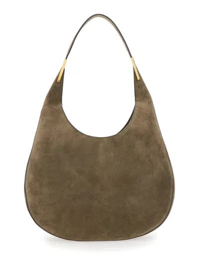 Savette Womens Mink Florence Suede Hobo Bag In Brown