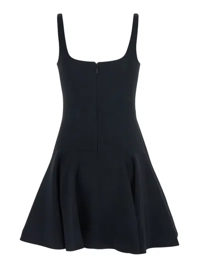 Givenchy Fluted Mini Dress In Black