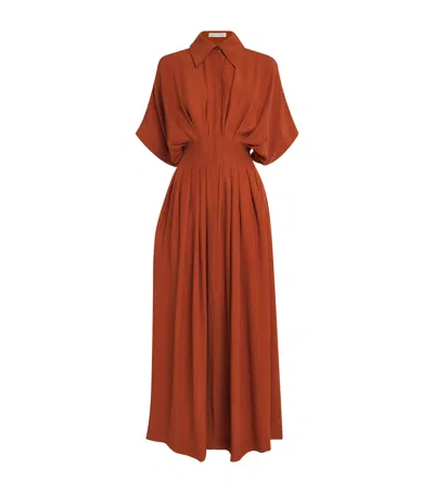 Palmer Harding Crepe Courage Maxi Dress In Burgundy