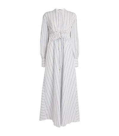 Palmer Harding Cotton Stripe Clarity Maxi Dress In Blue