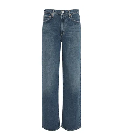 Agolde Wilder Mid-rise Straight-leg Jeans In Blue