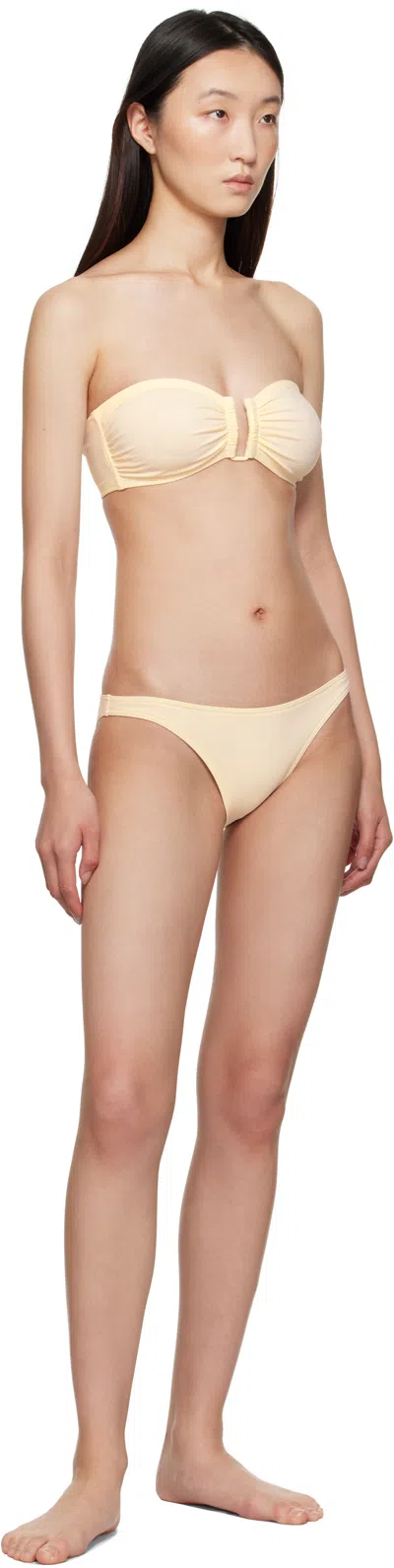 Eres Off-white Fripon Bikini Botton In Yellow