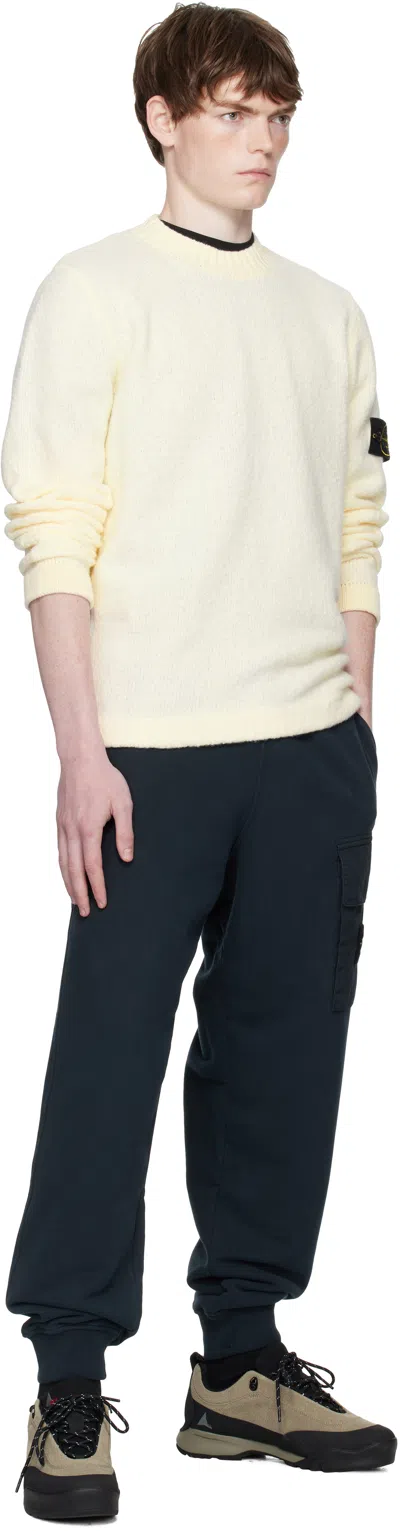 Stone Island Off White Compass-patch Sweatshirt In Neutral