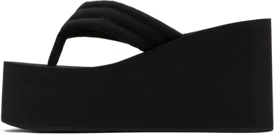 Coperni Women Branded Wedge Sandals In Black