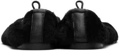 Hereu Black Puntera Shearling Ballerina Flats In Black