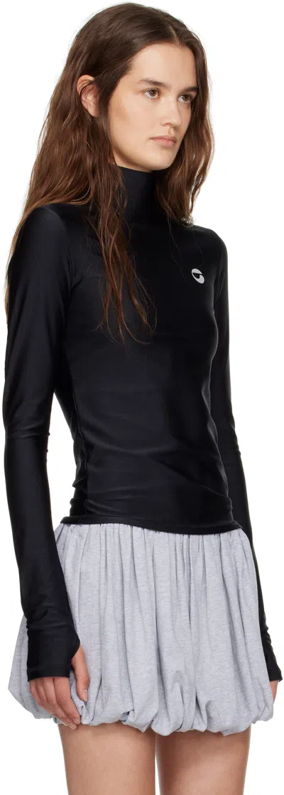 Coperni Tight High Neck Top In Black