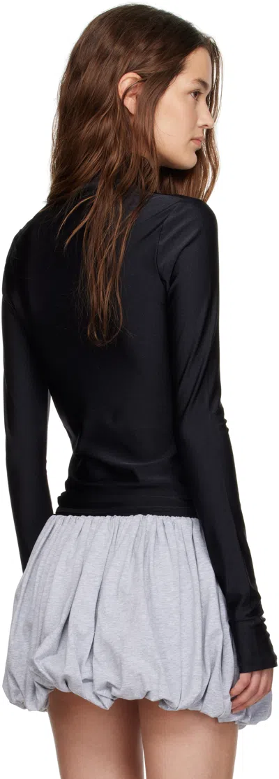 Coperni Tight High Neck Top In Black
