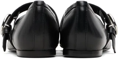 Coperni Leather Ballet Flats In Black