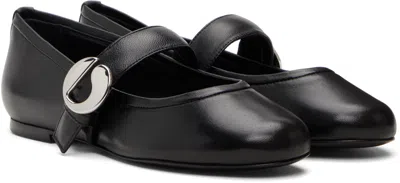 Coperni Leather Ballet Flats In Black