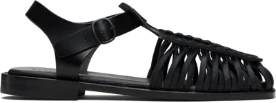 Hereu Black Alaro Sandals In Black