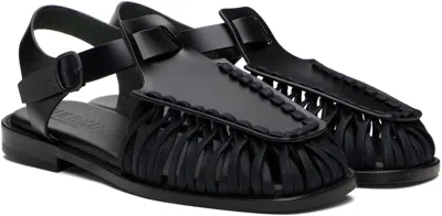 Hereu Black Alaro Sandals In Black