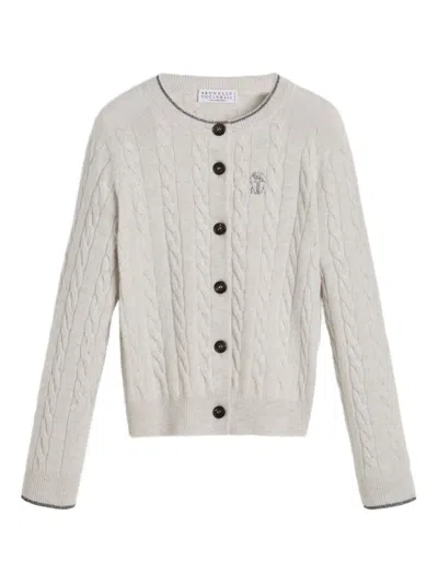 粗绞花针织开衫