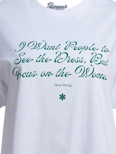 Semper Quote-print T-shirt In White