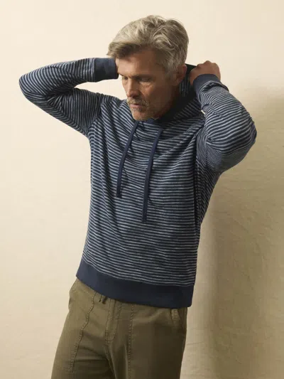 Faherty Sunwashed Slub Hoodie In Blue