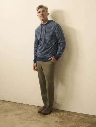 Faherty Sunwashed Slub Hoodie In Blue