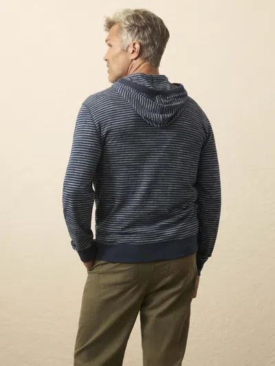 Faherty Sunwashed Slub Hoodie In Blue