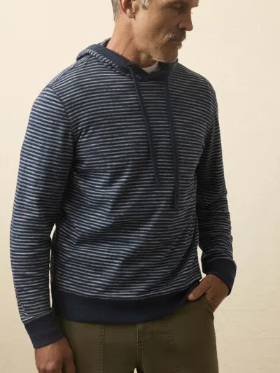 Faherty Sunwashed Slub Hoodie In Blue