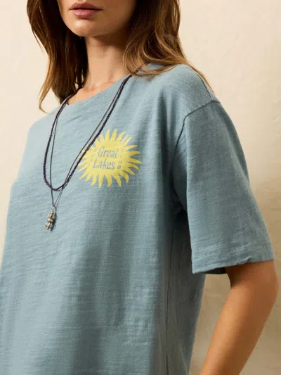 Faherty Sunwashed Slub Vintage T-shirt In Gray