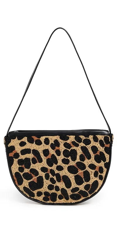 Simonmiller Belo Half Moon Bag Leopard In Brown
