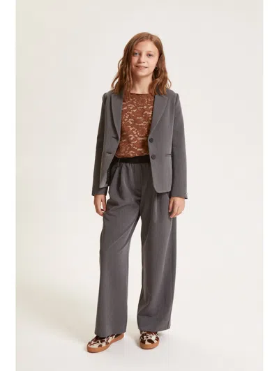 Monnalisa Blazer With Buttons In Gray