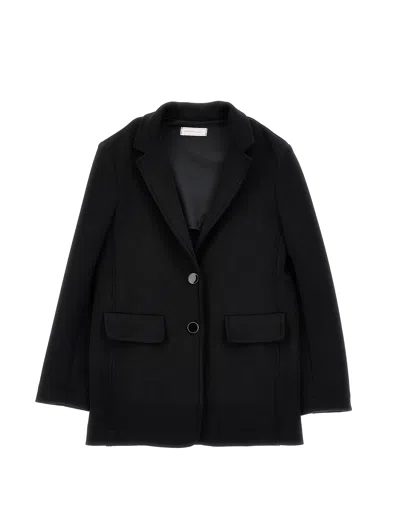 Monnalisa Single-breasted Blazer In Black