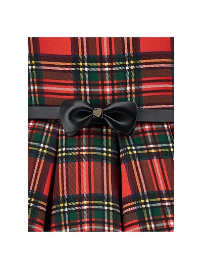 Monnalisa Kids'   Scottish Dress And Roses In Red