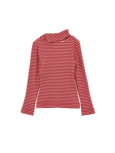 Monnalisa Striped Jumper In Burgundy