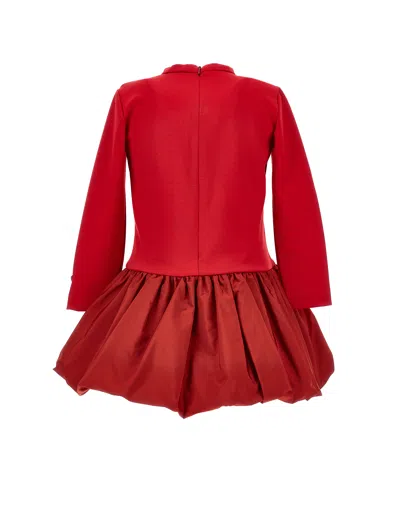 Monnalisa Kids' Long-sleeve Dress In Red