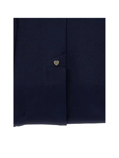 Monnalisa Jacket With Buttons And Monogram In Blue