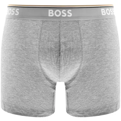 Hugo Boss 3-pack Power Stretch Cotton Trunks In Gray