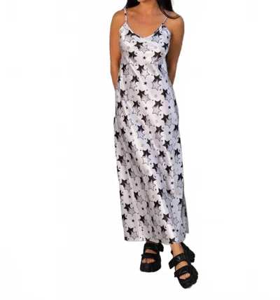 Care Tucker Lennon Zipslip Midi Dress In Stars White/multi In Gray