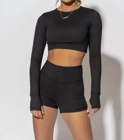 Agent 84 Everyday High Waist V Short In Black In Black