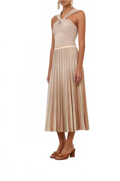 Zimmermann Crush Halter Neck Top In Cream In Neutral