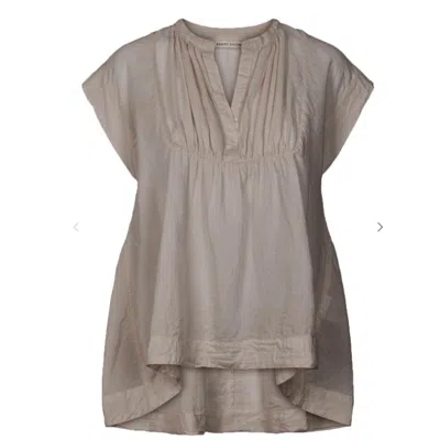 Rabens Saloner Women's Mag V-neck Top In Grey In Gray