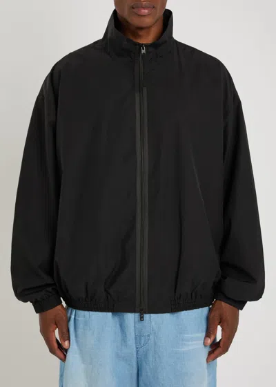 Acne Studios Logo-embroidered Shell Jacket In Black